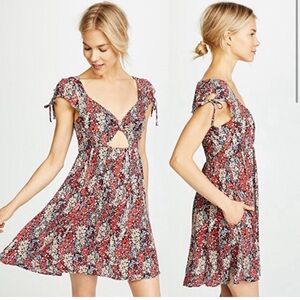 Free People Miss Right Mini‎ Keyhole Dress